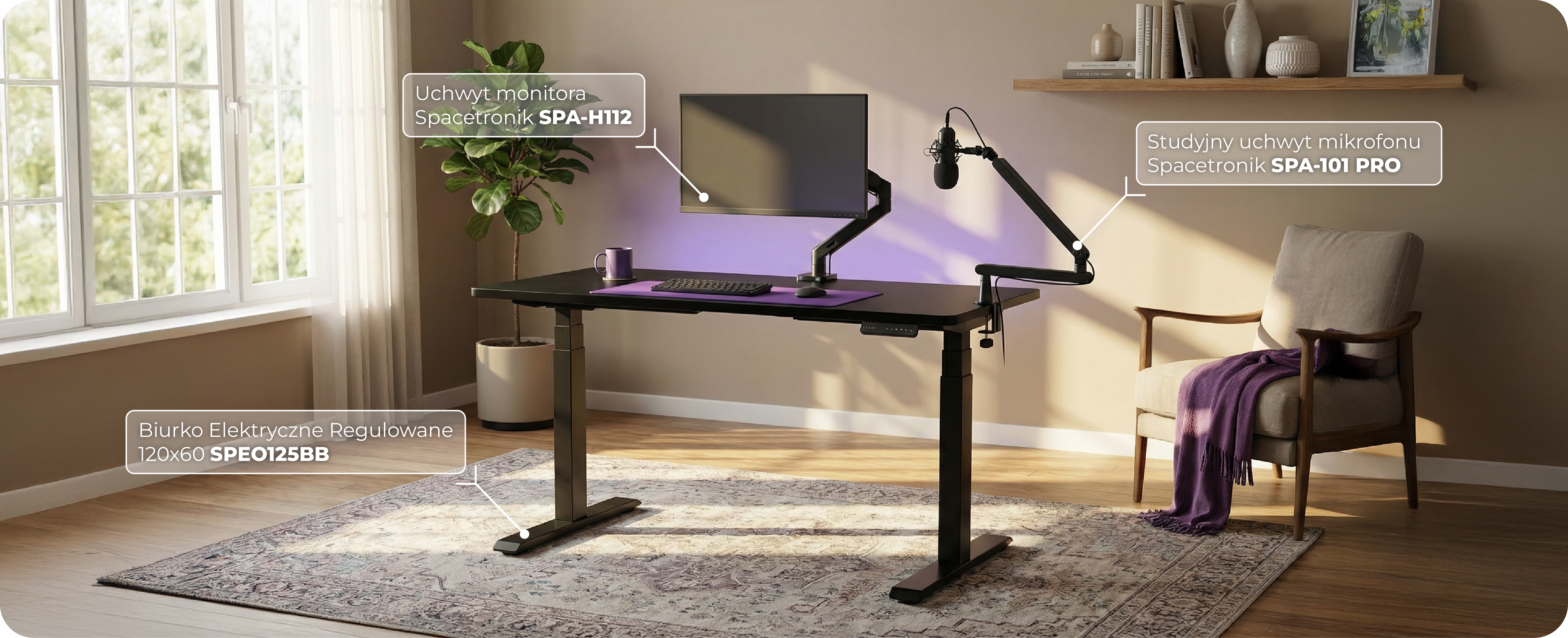 Schreibtisch und Zubehör von Spacetronik